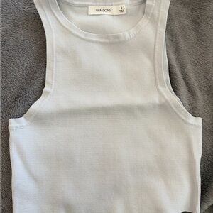 GLASSONS Light Blue Ribbed Tank Top